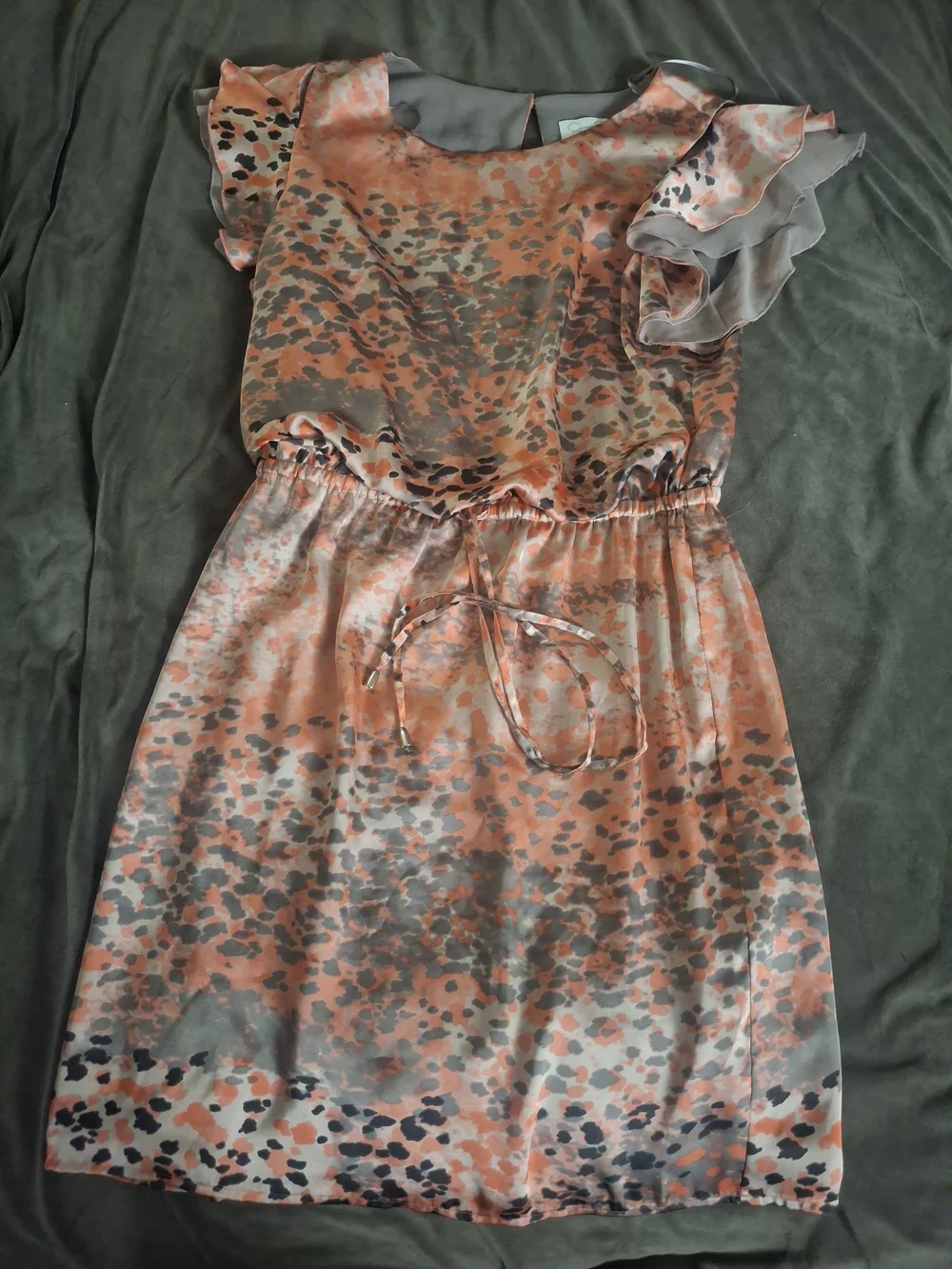 Jessica Simpson Coral and Gray Print Blouse